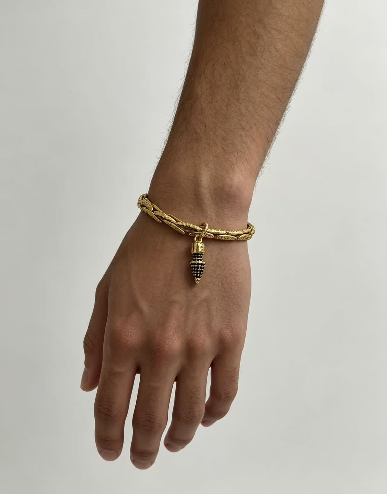 Chrome Hearts Bling Cone Charm Bracelet